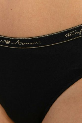 Dámské brazilské kalhotky 2 pack 163337 1A223 - 00020 - Černá - Emporio Armani - XS - černá