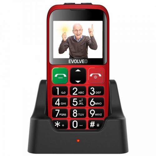 EVOLVEO EasyPhone EB, mobilní telefon pro seniory, červená; EP-850-EBR