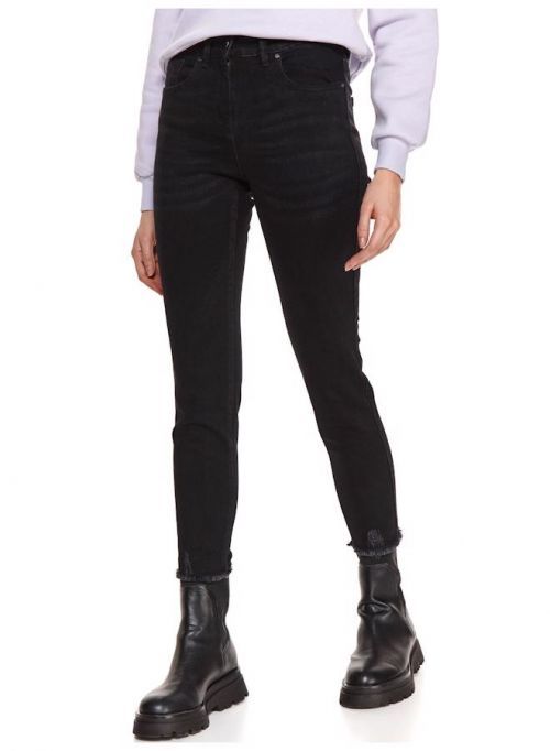 Džínové kalhoty v černé barvě
