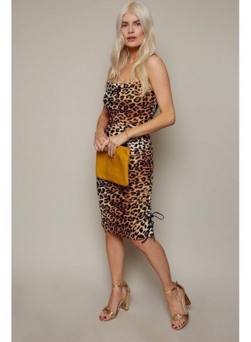 Leopardí nařasené šaty