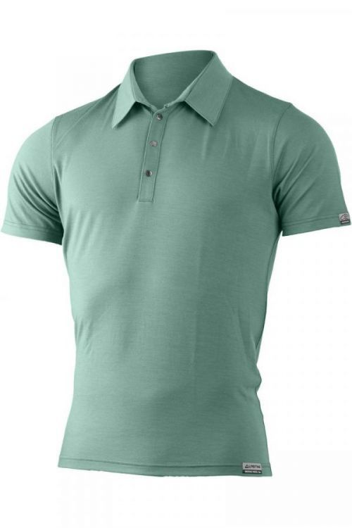 Lasting pánská merino polo košile ELIOT khaki Velikost: L