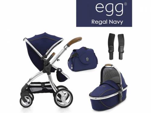 Egg 1 SET10 REGAL NAVY - EGG1 kočár, korba, adaptéry, taška