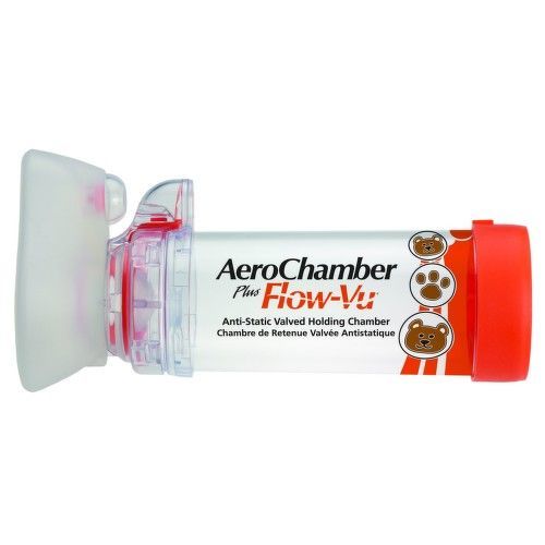 AEROCHAMBER PLUS FLOW-VU ANTI-STATIC VHC INHALAČNÍ NÁSTAVEC S CHLOPNÍ A MASKOU PRO KOJENCE