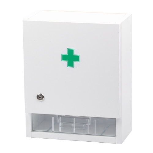 Lékárnička-nástěnná dřevěná 40x32x17-prázdná bílá