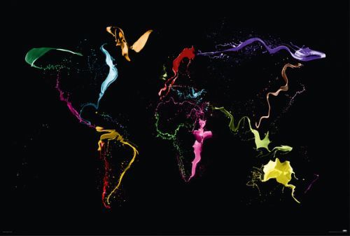 CLOSE UP Plakát, Obraz - Michael Tompsett - World map, (91.5 x 61 cm)
