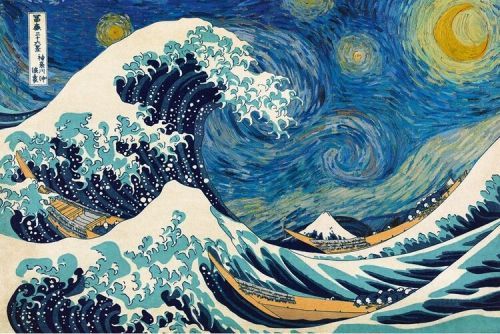 CLOSE UP Plakát, Obraz - Starry Wave, (91.5 x 61 cm)
