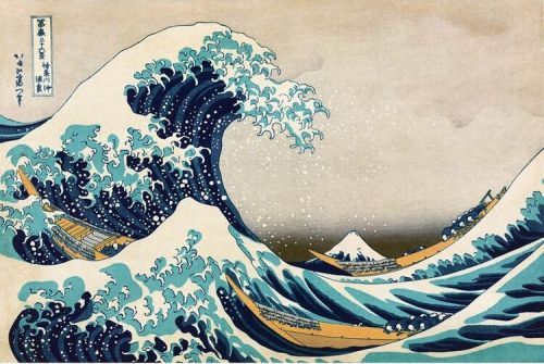CLOSE UP Plakát, Obraz - Katsushika Hokusai - Great Wave off Kanagawa, (91.5 x 61 cm)