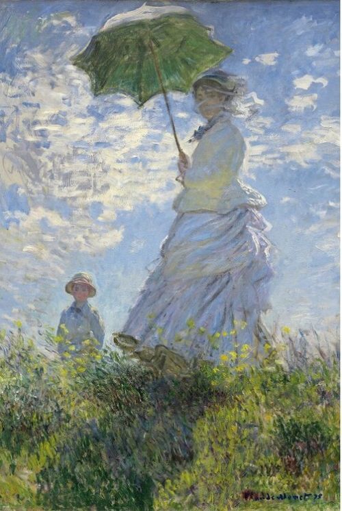 CLOSE UP Plakát, Obraz - Claude Monet - Woman With a Parasol, (61 x 91.5 cm)