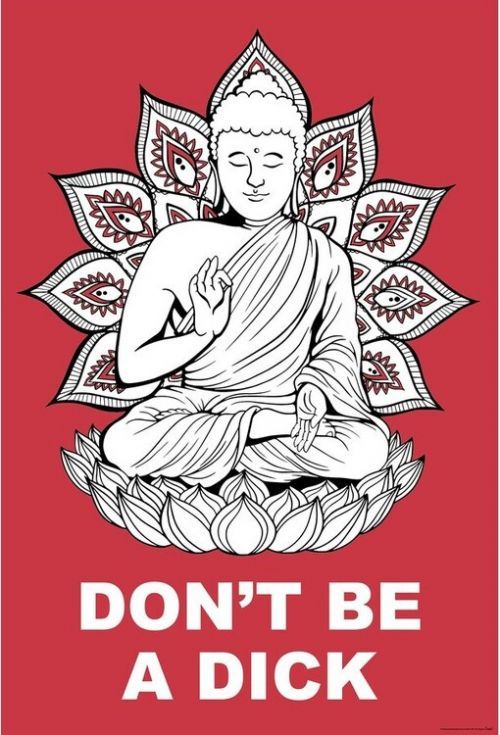 CLOSE UP Plakát, Obraz - Buddha - Dont Be a Dick, (61 x 91.5 cm)
