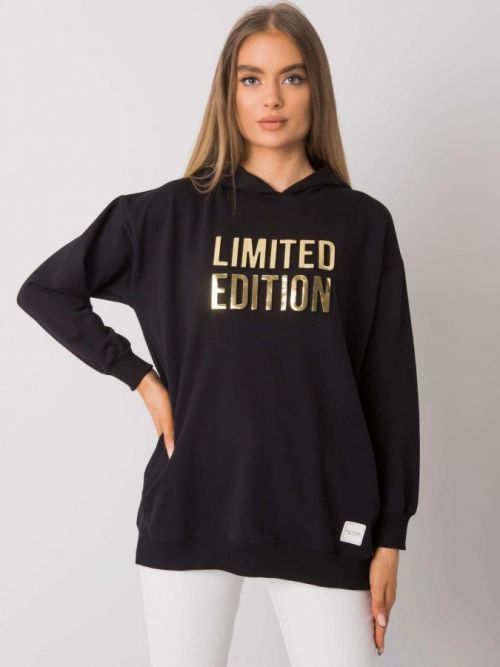 ČERNÁ DÁMSKÁ MIKINA S NÁPISEM RV-BL-7211.24P-BLACK Velikost: S/M