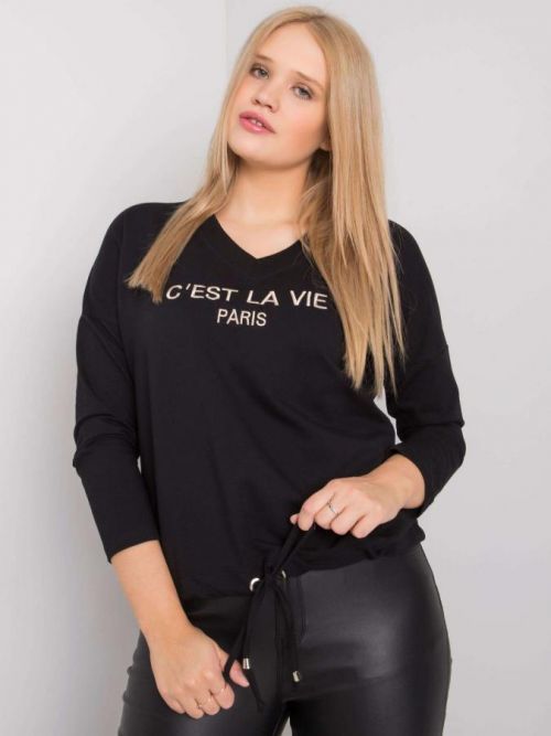 ČERNÁ HALENKA C'EST LA VIE -RV-BZ-7141.22-BLACK Velikost: ONE SIZE