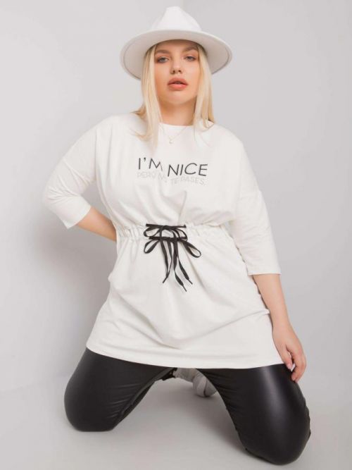 SMETANOVÁ TUNIKA I'M NICE PERO NO TE PASES RV-TU-7033.84P-ECRU Velikost: ONE SIZE