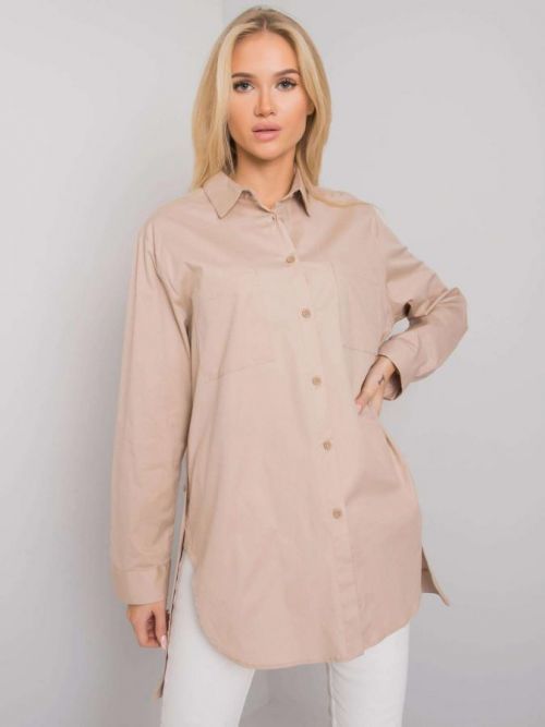 BÉŽOVÁ DÁMSKÁ KOŠILE EM-KS-001.46-BEIGE Velikost: ONE SIZE