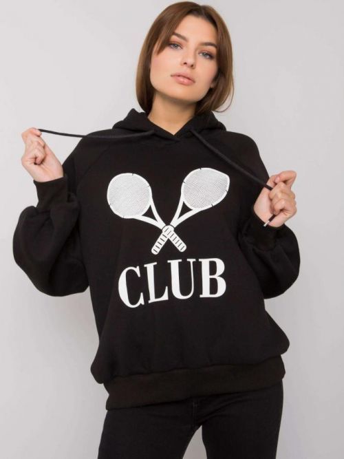 ČERNÁ MIKINA S POTISKEM -EM-BL-02.02P-BLACK Velikost: ONE SIZE