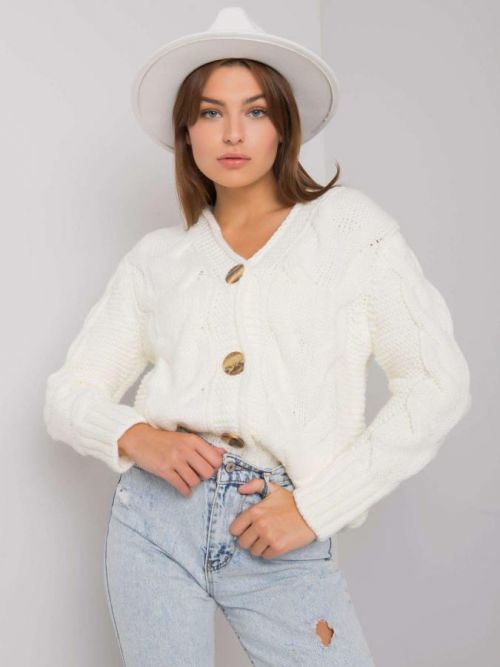 SMETANOVÝ DÁMSKÝ SVETR NA KNOFLÍKY LC-SW-A1.28X-ECRU Velikost: ONE SIZE