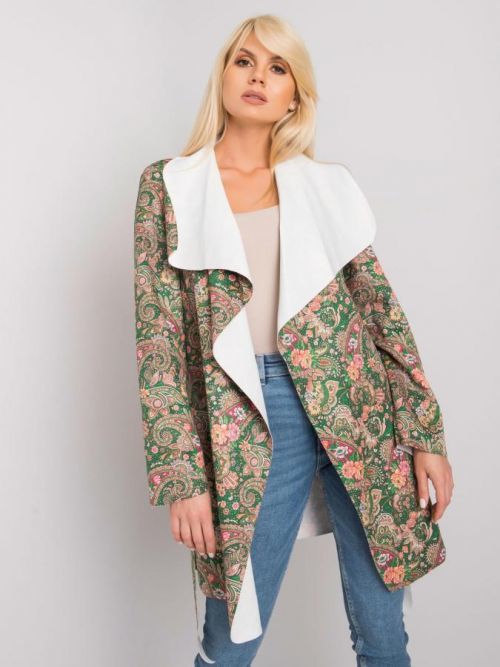 KHAKI DÁMSKÝ VZOROVANÝ KABÁT DHJ-PL-6022A.26X-KHAKI Velikost: ONE SIZE