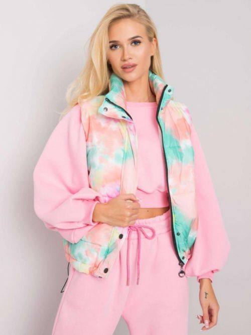 TYRKYSOVO-ORANŽOVÁ BATIKOVANÁ VESTA DHJ-KZ-1855.30X Velikost: M