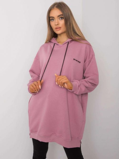 TMAVĚ RŮŽOVÁ MIKINA YOU ARE LOVED RV-BL-7097.26-PINK Velikost: ONE SIZE