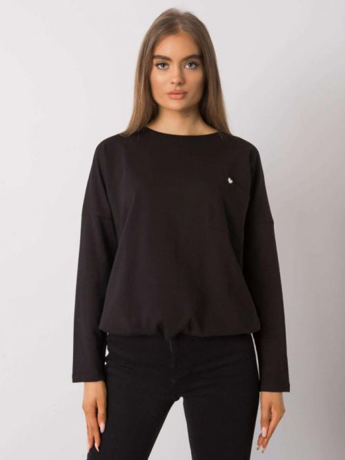 ČERNÉ DÁMSKÉ TRIČKO S NÁPRSNÍ KAPSOU RV-BZ-7199.05P-BLACK Velikost: S/M
