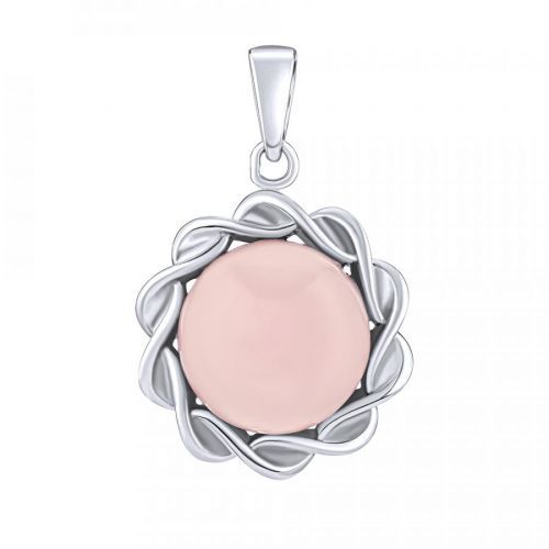 SILVEGO stříbrný přívěsek Gemma s pravým růženínem - JST17913PRO