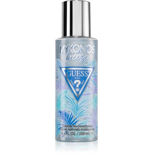 Guess Mykonos Breeze parfémovaný tělový sprej se třpytkami pro ženy 250 ml