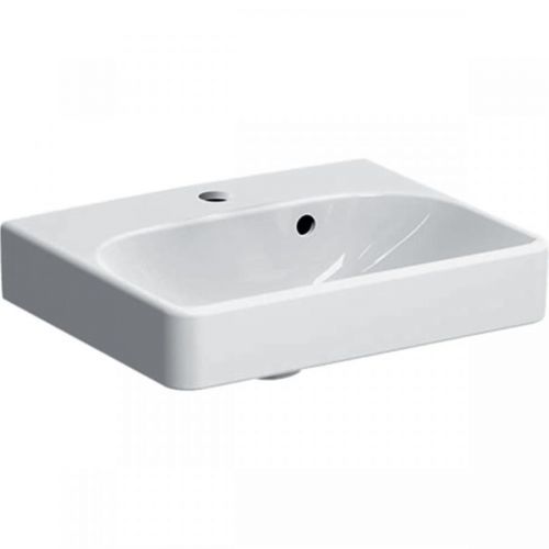Umývátko Geberit Smyle Square 45x36 cm otvor pro baterii uprostřed 500.222.01.1