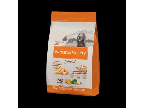 Nature's Variety Selected Medium Adult kuře z volného chovu - 12 kg