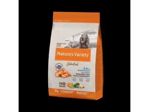 Nature's Variety Selected Medium Adult norský losos - 12 kg