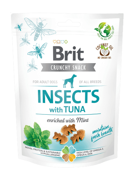 Brit Care Dog Crunchy Cracker. Insects with Tuna enriched with Mint, 200 g