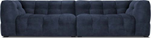 Modrá sametová pohovka Windsor & Co Sofas Vesta, 280 cm