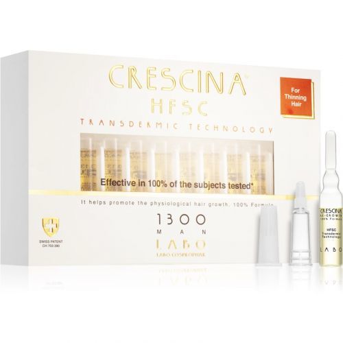 Crescina Transdermic 1300 Re-Growth péče pro podporu růstu vlasů pro muže 20x3,5 ml