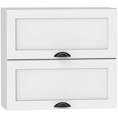 Kuchyňská Skříňka Adele W80grf/2 Bílý Puntík/Bílý