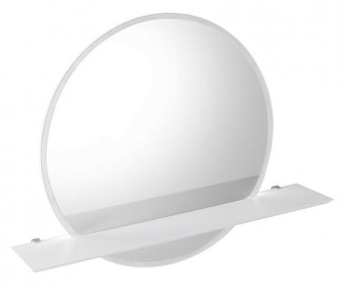 SAPHO VISO kulaté LED podsvícené zrcadlo pr.80cm s policí, bílá mat VS080-01