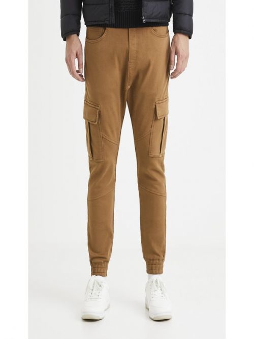 Celio Vokit Tepláky Hnědá