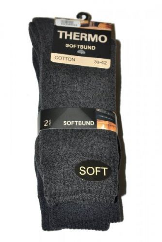 WiK 23402 Thermo Softbund Pánské ponožky 39-42 jeans melanž