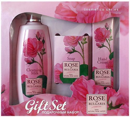 Biofresh Dárkový set Rose of Bulgaria - tělové mléko, mýdlo a krém na ruce z růží 3ks