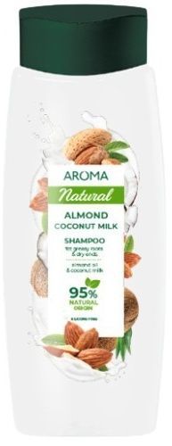 Aroma Šampon na mastné kořínky a suché konce vlasů Mandle & kokosové mléko 400ml