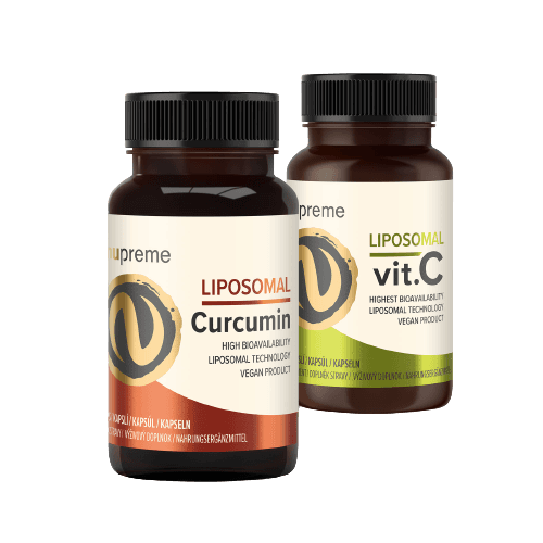Nupreme Liposomal Vitamín C + Liposomal Curcumin 2x30 kapslí