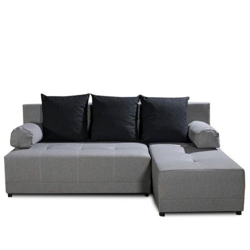 Tempo Kondela Sedací souprava MEXX P - šedá / polštáře černá