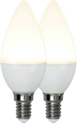 Žárovka 2 ks LED E14 C37 470LM STAR TRADING Opaque Basic