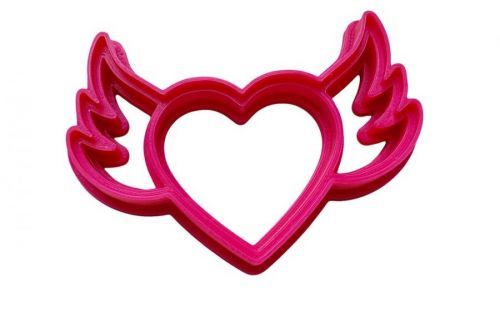 Vykrajovátko Srdce s křídly - 3D tisk - Dortmarket