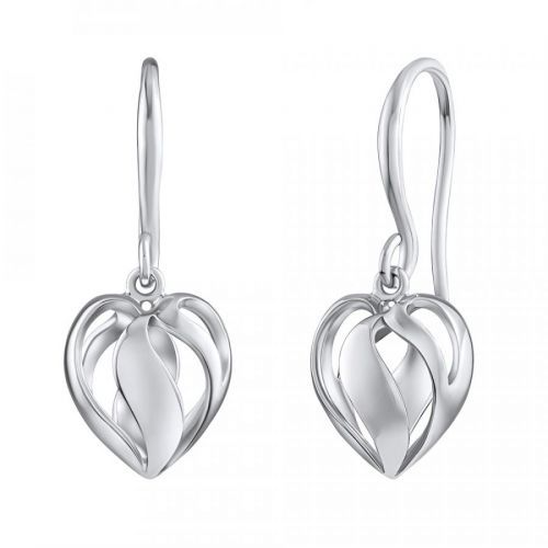 Stříbrné náušnice srdce Layla - FW15131EW