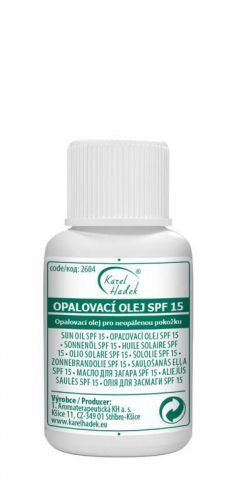 Hadek Opalovací olej SPF15 velikost: 20 ml