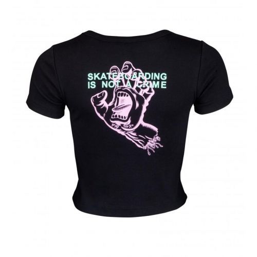 triko SANTA CRUZ - Crime Hand T-shirt Black (BLACK) velikost: 16