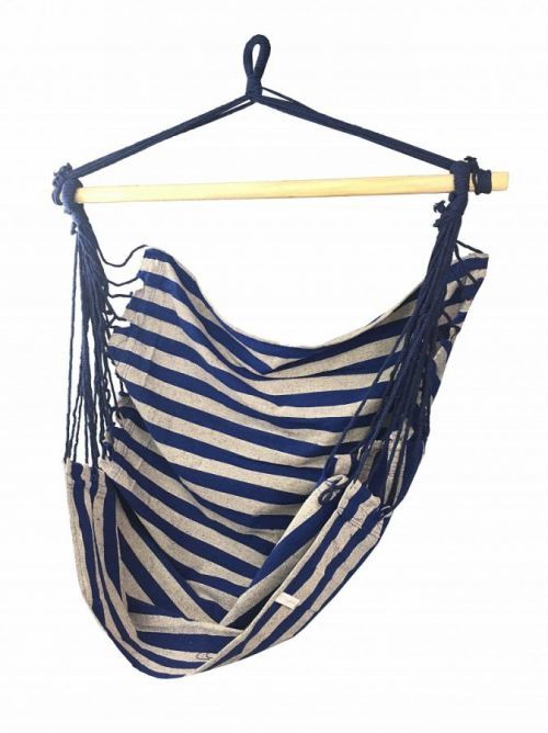 Houpací křeslo SEDCO 15026B - bílá/modrá