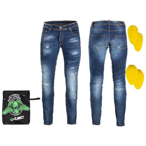 Pánské moto jeansy W-TEC Feeldy Barva modrá, Velikost 4XL