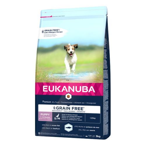 Eukanuba Puppy & Junior Small & Medium Grain Free Ocean Fish 3kg