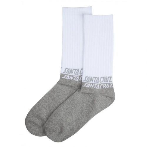 ponožky SANTA CRUZ - 50-50 Sock White-Athletic Heather (WHITE-ATHLETIC HEATH)