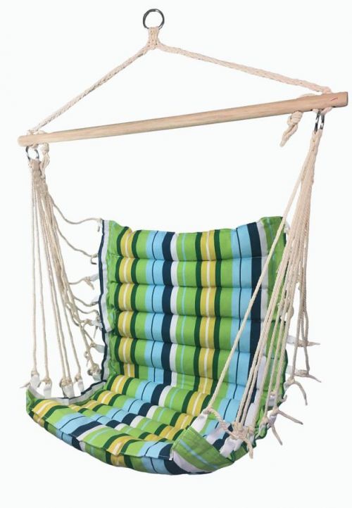 Závěsné houpací křeslo SEDCO RELAX - zelená/modrá