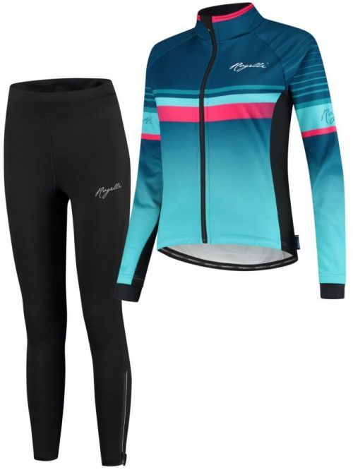 Dámské oblečení na běžky a běh Rogelli IMPRESS ANDERSON s prodyšnými panely, modro-růžové